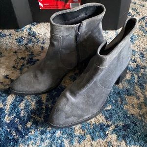 grey suede booties